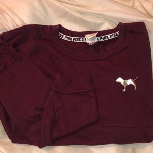 PINK Victoria’s Secret crew neck with metallic